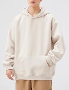 เสื้อฮู้ดดี้ผ้าฝ้ายทรงหลวมสำหรับผู้หญิง สกรีนโลโก้ได้ตามต้องการ ไซส์ใหญ่ ผ้าเฟรนช์เทอร์รี่เนื้อหนา - Product Image 2