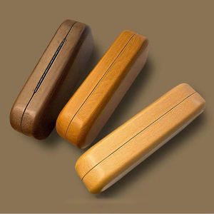 <span class=keywords><strong>Étui</strong></span> à <span class=keywords><strong>lunettes</strong></span> jaune grain de bois haut de gamme personnalisé boîte cadeau en bois sécurisée avec logo pour le stockage des <span class=keywords><strong>lunettes</strong></span> - Product Image 1