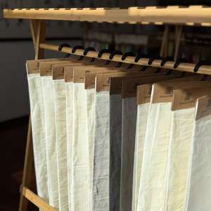 Tecido de Linho Liso 17s*21s/ 52*53/ 63'' Tecido de Linho Ecológico Não Tingido Tecido de Linho Natural Rústico - Product Image 6