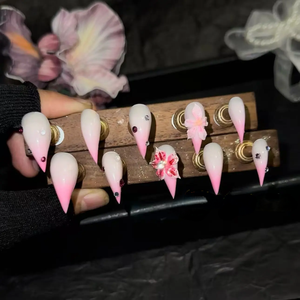 Uñas Postizas con Diseño de Garra de Dragón Esculpida en Degradado Picante, Uñas de Animales Hechas a Mano y Personalizadas, Disponibles al por Mayor, Reutilizables - Product Image 1