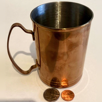 Mugs de voyage en cuivre 100% avec impression par sublimation de logo personnalisé, 301-400 ml, écologiques, isolés (6-12h), compatibles lave-vaisselle et micro-ondes, pour aliments