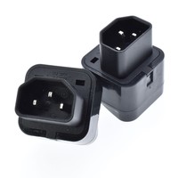 Prise universelle UPS/PDU IEC-C14 mâle, adaptateur de prise électrique à 3 broches, conversion 2 sorties 10A250V avec CE WDI-320