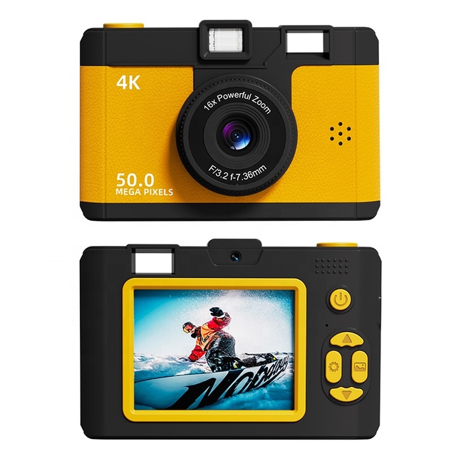 Ausek High Quality 50MP Teenager Digital Camera High Resolution Retro Camera 4K 170 Degree Professional Video Camera