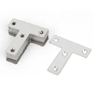 T Shaped Angle Corner Plate Bracket Prata EU padrão 20/30/40 série alumínio industrial Perfil Acessórios