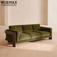 WISEMAX FURNITURE Nouvelle arrivée canapé modulaire léger et luxueux de créateur, ensemble de canapés, meubles, canapé inclinable en bois massif et tissu