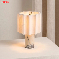 Lampe de table LED rechargeable de créateur Base en marbre pour la lecture au chevet Lumière de table LED à gradation tactile moderne pour bar restaurant