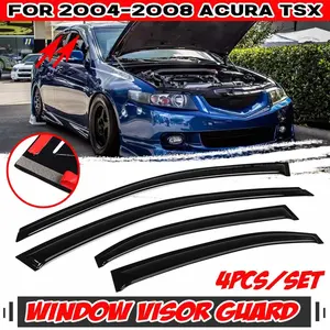 4 visières de fenêtre de voiture, déflecteurs de vent et de pluie, pare-soleil pour ACURA TSX berline 4 portes 2004-2014 - Product Image 1