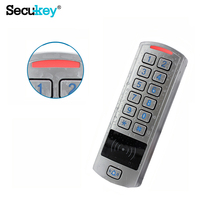 Système de contrôle d'accès autonome étanche en métal avec clavier rétroéclairé et bouton de sonnette, carte IC 125KHz 13.56MHz, code, 600 utilisateurs