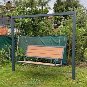 Dondolo a Dondolo in Bambù da Esterno, Sedia <span class=keywords><strong>Sospesa</strong></span> Doppia per Giardino e Cortile - Product Image 5