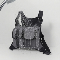 Tas Vest Fashion Multifungsi Tahan Air untuk Perjalanan Outdoor, Hiking, Bersepeda, Olahraga, dengan Strip Reflektif