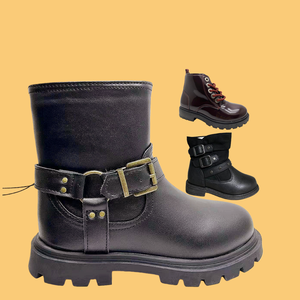 Stivali per Bambine con Design Personalizzato, Stivali Lunghi con Cerniera, Stivali Western con Tacco Grosso e Finitura Lucida - Product Image 4