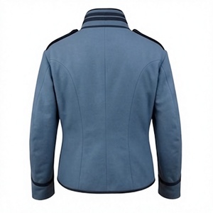 Chaqueta de lana acolchada azul claro para hombre, con cuello alto, abotonada, estilo uniforme histórico, para invierno. - Product Image 2