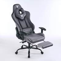 Chaise de jeu confortable en velours réglable Chaise à dossier haut pour bureau à domicile Chaise ergonomique douce