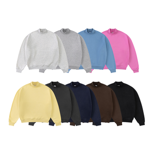 Wholesale Custom Unisex Solid <b>Lined</b> Winter <b>Sweatshirt</b> 350gsm <b>Fleece</b> Crew Neck Oversized - Product Image 1