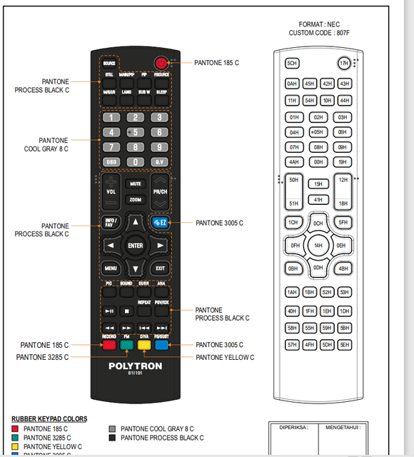STB Remote Control 53k polytron 811191