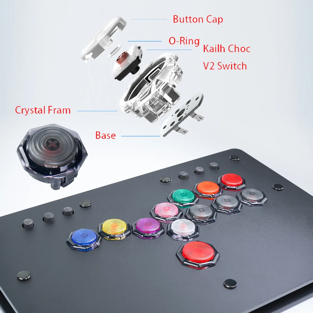 combo button 24mm CRYSTAL 9個 hitboxultra combo button 24mm CRYSTAL 9個 hitboxultra combo button 24mm