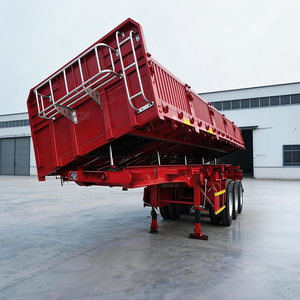 Semirremolque de Carga de 3 Ejes, 40 Pies, 40 <span class=keywords><strong>Toneladas</strong></span>, con Paredes Laterales, para Transporte de Carga - Product Image 1