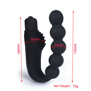 Alat pijat Dildo getar 10 frekuensi, kustomisasi 6 ekstensi frekuensi steker Anal, perawatan prostat - Product Image 3