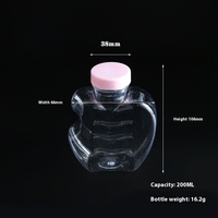 200ml para botella de plástico con forma de manzana Embalaje de dulces ecológico