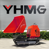 Livraison gratuite à domicile Dumper de 1,2 tonne pour la construction Mini petit camion à benne basculante sur chenilles avec moteur à essence hydraulique Chargeur à benne basculante compact