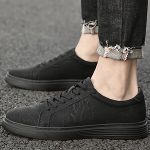 Chaussures de skate décontractées pour hommes en cuir véritable respirant et léger, de marque italienne de luxe, confortables, en PVC - Product Image 5