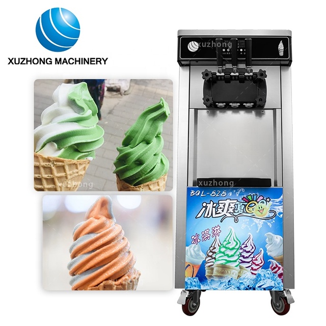 High Efficient Energy Saving 3 Flavor Softy Ice Cream Machine Commercial Ice Cream Machine for Sale