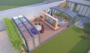 Cubierta de seguridad automática retráctil para piscina, cúpula personalizada, cubierta dura para piscina, función solar eléctrica, casa móvil de cristal para solárium - Product Image 2