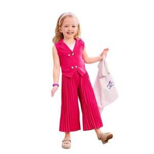 Completo Estivo 2025 per Bambine: Canotta Senza Maniche e Pantaloni con Volant, Set Due Pezzi Casual, Abbigliamento Boutique per Bambini - Product Image 5
