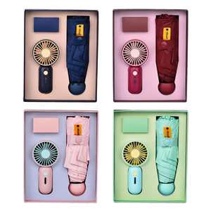 Mini Ventilador Económico, Compacto y Apto para Todas las Estaciones, con Diseño de Paraguas Colorido, Ideal para Fiestas y Regalos de Año Nuevo - Product Image 1