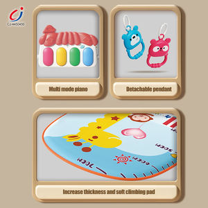 Chengji Tapis d'Éveil Sensoriel Montessori <span class=keywords><strong>Girafe</strong></span> pour Bébé, Tapis <span class=keywords><strong>de</strong></span> Sol d'Activité Musicale avec Piano à Pied pour Nourrissons et Bébés - Product Image 2