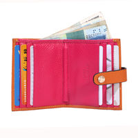 Dompet Kulit PU Multifungsi Retro Kustom untuk Wanita, Tempat Kartu dan Tiket dengan Fungsi Penyimpanan Slot Kartu