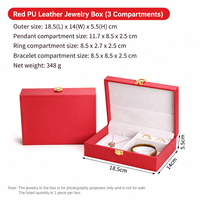 Boîte à bijoux en cuir PU brossé de luxe pour bague, collier, bracelet, ensemble de bijoux, emballage cadeau