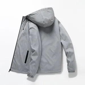 Giacca a vento nera impermeabile da esterno di alta qualità giacca a vento estiva set giacca da esterno