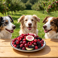 Frutos Secos Liofilizados: Arándanos, Moras, Higos, Frambuesas, Mezcla de Frutas, Snack Natural Antioxidante para Perros y Gatos