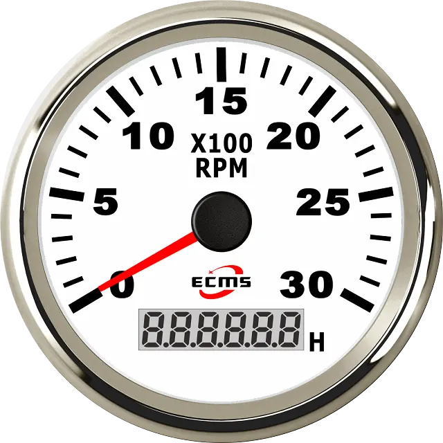 Белый 85 мм 3000 об/мин Простой в установке тахометр об/мин Манометр Тахометр для дизельного двигателя