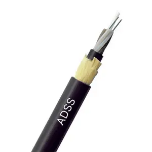 Aramid strength member 1-288 fiber ADSS all dielectric power transmission line lead in cable