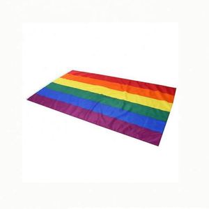 Rainbow Peace Pride <b>Flag</b> Banner 3x5ft Custom Logo Made of Plastic Polyester Silk for LGBT Parade Metal Pole - Product Image 4