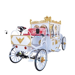 Luxury <b>Pink</b> Royal Horse Drawn Carriage Electric Princess Carriage for Wedding Sale - Product Image 2