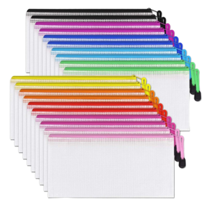 Bán Hot B4 Zip ví và rõ ràng B4 Zip khóa tài liệu thư mục da và PP nhựa lưới dây kéo túi zippered tập tin thư mục - Product Image 2