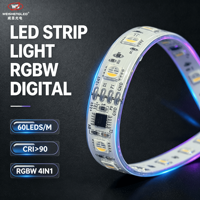 Bande LED RGBW CCT adressable SPI, programmable, à pixels, 5050 24V, en cuivre, pour éclairage architectural intelligent