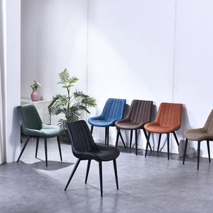 Đương Đại armless bọc phòng ăn PU Ghế ăn đồ nội thất ăn uống phong cách Bắc Âu cafe ghế - Product Image 2