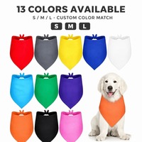 Effenkleurige vrijetijdshondentuig met print, geheel van polyester, speekselhanddoek, kattenhalsdoek, driehoekige tuig, groothandel halsband