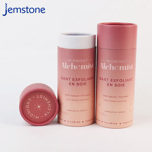 Guantes Exfoliantes Ecológicos de Alta Calidad, Embalaje en Tubo de Cartón Kraft, Sal de Baño, Caja de Cartón Redonda - Product Image 3