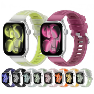 Bracelet de montre en silicone transparent Win-Win Jelly, bracelet sport transparent pour <span class=keywords><strong>Apple</strong></span> <span class=keywords><strong>Watch</strong></span> Series 11 10 9 <span class=keywords><strong>8</strong></span> 7 SE - Product Image 1