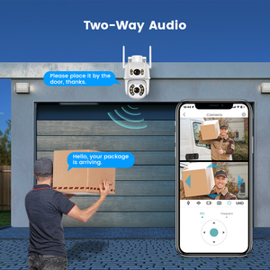 Cámara PTZ Inalámbrica Icsee de 6MP ULTRAHD con Doble Lente y Enlace de Alarma, Visión Nocturna a Color de 360° <span class=keywords><strong>Pan</strong></span>/<span class=keywords><strong>Tilt</strong></span>, Cámara Inteligente Wifi - Product Image 5
