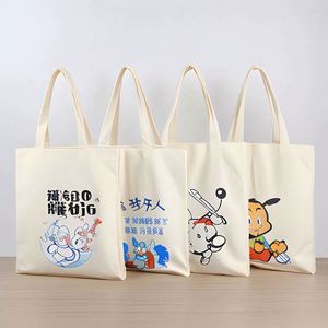 Promotional Personalized Cotton Canvas Tote <b>Bags</b> Reusable Shopping <b>Bags</b> with Custom Printed Logo Blank Plain Design - Product Image 1