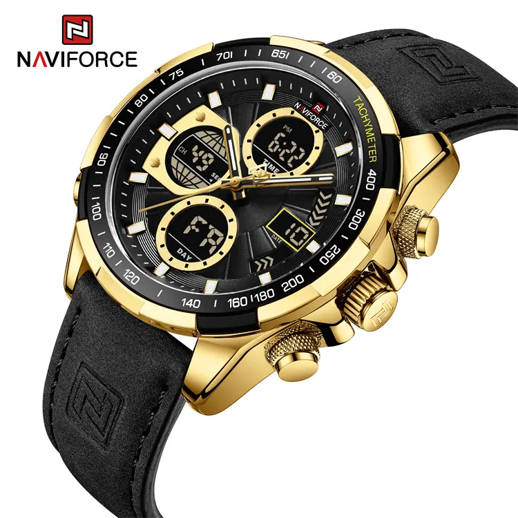 NAVIFORCE 9197L GBB Fashion Japan Quartz luxury watch factory wholesale price with Big Dial Digital mens wristwatches navy force