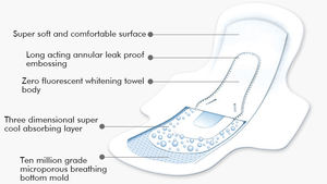Toallas Sanitarias Desechables Super Absorbentes Biodegradables de Algodón Orgánico con Protección Contra Fugas de 290 mm, Económicas al por Mayor, OEM ODM - Product Image 2