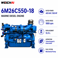 Moteur diesel marin SCDC Weichai série M26 550 ch 6M26C550-18 pour navire d'ingénierie et bateau de pêche au palangrier