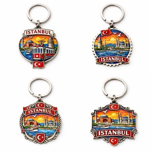 Portachiavi in Metallo con Stampa Serigrafica, Design Croazia <span class=keywords><strong>Istanbul</strong></span>, <span class=keywords><strong>Souvenir</strong></span> Turistico - Product Image 5